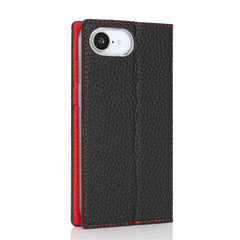 For iPhone 16e Wallet Case Genuine Cow Leather Phone Cover Litchi Texture - TechGearPal