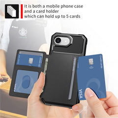 For iPhone 16e Case with Card Holder PU Leather + TPU Phone Back Cover - TechGearPal