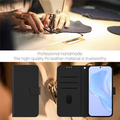 Étui portefeuille en cuir de couleur unie avec sangle pour Huawei Nova 13 Pro 5G 
