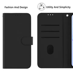 Étui portefeuille en cuir de couleur unie avec sangle pour Huawei Nova 13 Pro 5G 
