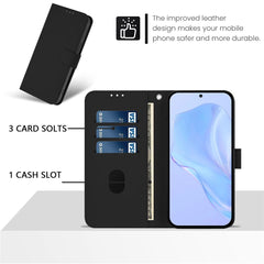 Étui portefeuille en cuir de couleur unie avec sangle pour Huawei Nova 13 Pro 5G 