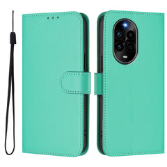 Étui portefeuille en cuir de couleur unie avec sangle pour Huawei Nova 13 Pro 5G 