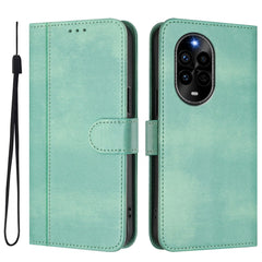 Étui portefeuille en cuir texturé rétro avec lanière pour Huawei Nova 13 Pro 5G 