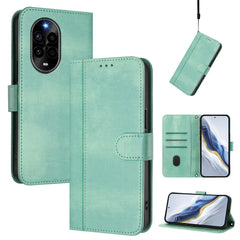 Étui portefeuille en cuir texturé rétro avec lanière pour Huawei Nova 13 Pro 5G 