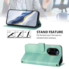 Étui portefeuille en cuir texturé rétro avec lanière pour Huawei Nova 13 Pro 5G 