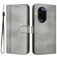 Étui portefeuille en cuir texturé rétro avec lanière pour Huawei Nova 13 Pro 5G 