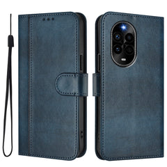 Étui portefeuille en cuir texturé rétro avec lanière pour Huawei Nova 13 Pro 5G 