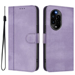 Étui portefeuille en cuir texturé rétro avec lanière pour Huawei Nova 13 Pro 5G 
