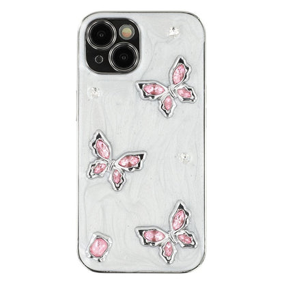 For iPhone 15 Case Electroplated Epoxy Metal Decor TPU + Acrylic Phone Cover Precise Cutout - TechGearPal