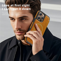 For iPhone 16 Pro Max Leather Case Compatible with MagSafe RFID Blocking Card Holder Phone Cover - TechGearPal