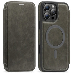 For iPhone 16 Pro Max Leather Case Compatible with MagSafe RFID Blocking Card Holder Phone Cover - TechGearPal
