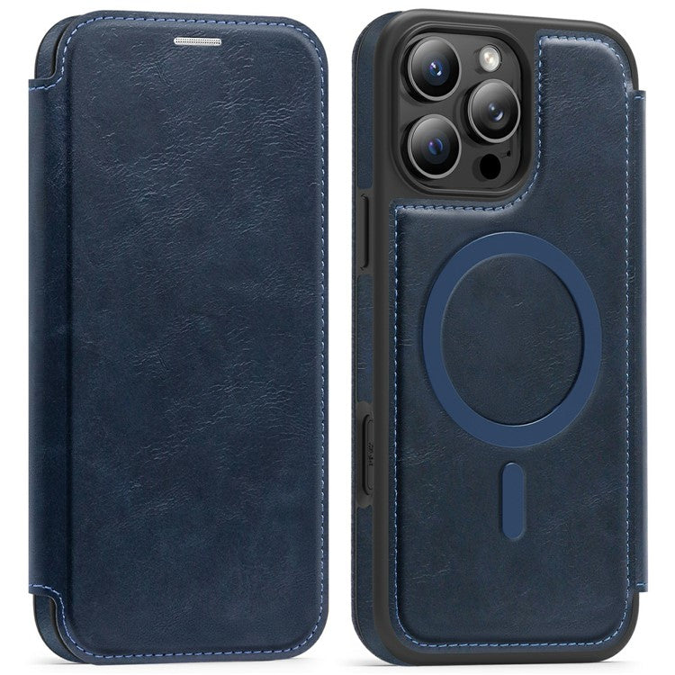For iPhone 16 Pro Max Leather Case Compatible with MagSafe RFID Blocking Card Holder Phone Cover - TechGearPal