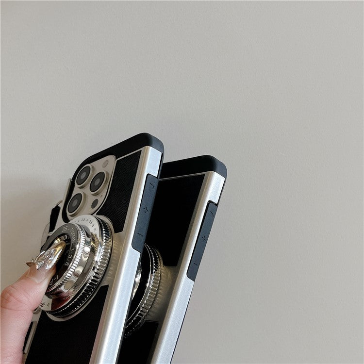 For iPhone 14 Pro Case Vintage Style Camera Design Phone Cover with Crossbody Strap - TechGearPal