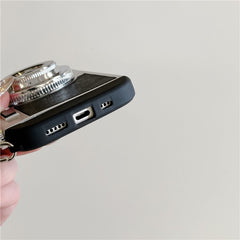 For iPhone 15 Pro Case Vintage Style Camera Design Phone Cover with Crossbody Strap - TechGearPal