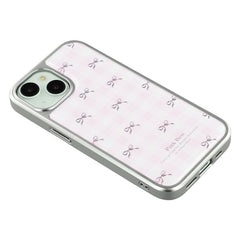 For iPhone 13 Case Lacquered Epoxy Pattern TPU + Acrylic Phone Cover Large Camera Cutout - TechGearPal