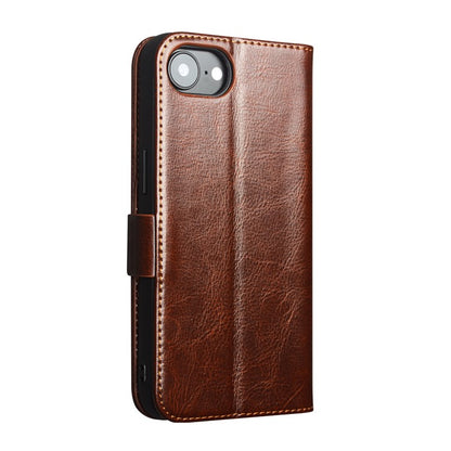QIALINO For iPhone 16e Wallet Case Genuine Cow Leather Flip Cover Magnetic Clasp Full Protection - TechGearPal