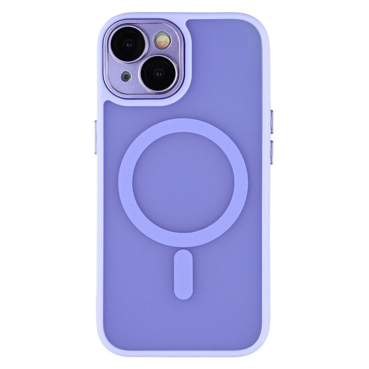 For iPhone 13 Case Compatible with MagSafe PC + TPU Matte Phone Cover with Glass Lens Fil - TechGearPal