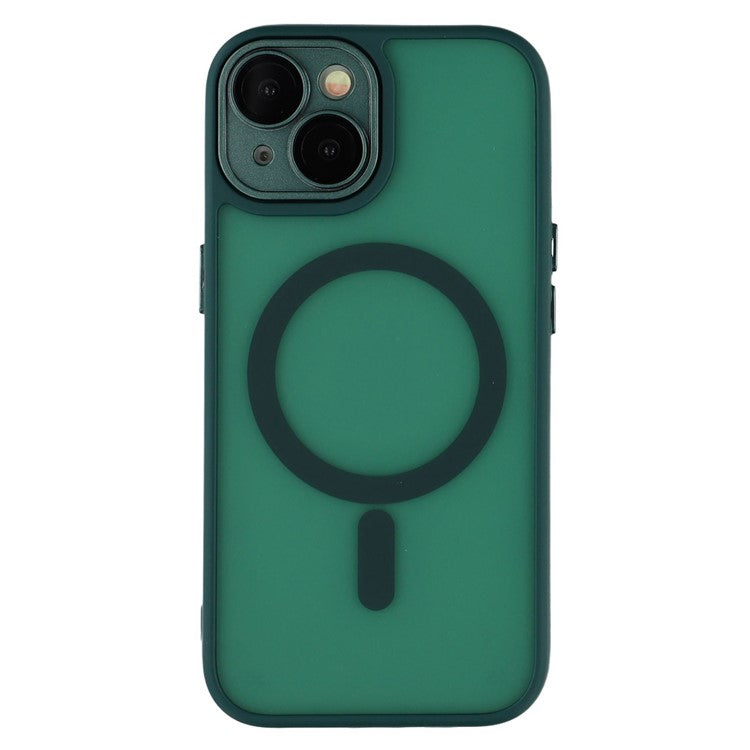 For iPhone 13 Case Compatible with MagSafe PC + TPU Matte Phone Cover with Glass Lens Fil - TechGearPal