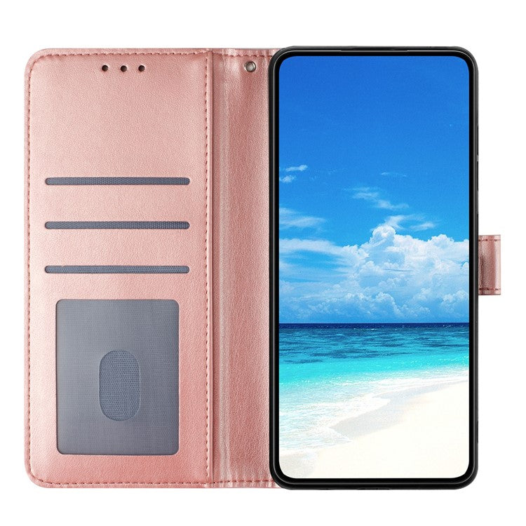 For iPhone 14 Pro Wallet Case Rose Pattern Imprinted Leather Flip Stand Phone Cover - TechGearPal