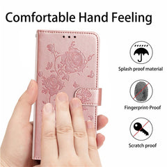 For iPhone 14 Pro Wallet Case Rose Pattern Imprinted Leather Flip Stand Phone Cover - TechGearPal
