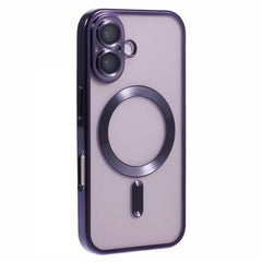 For iPhone 16 Magnetic Case WANLONFENG Electroplated TPU Cover with Lens Film + 2Pcs Tempered Glass - TechGearPal