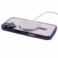 For iPhone 16 Magnetic Case WANLONFENG Electroplated TPU Cover with Lens Film + 2Pcs Tempered Glass - TechGearPal