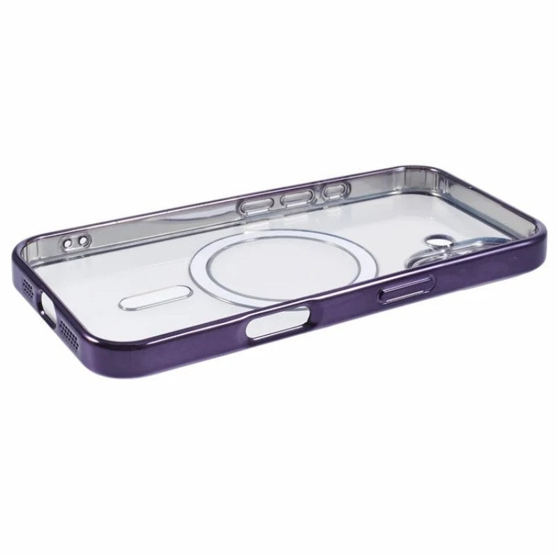 For iPhone 16 Magnetic Case WANLONFENG Electroplated TPU Cover with Lens Film + 2Pcs Tempered Glass - TechGearPal
