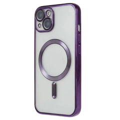 For iPhone 13 6.1 inch Magnetic Case WANLONFENG Electroplated TPU Cover with Lens Film + 2Pcs Tempered Glass - TechGearPal