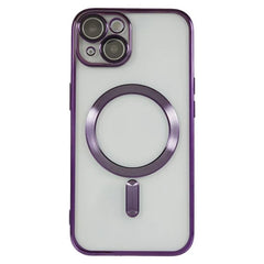 For iPhone 13 6.1 inch Magnetic Case WANLONFENG Electroplated TPU Cover with Lens Film + 2Pcs Tempered Glass - TechGearPal