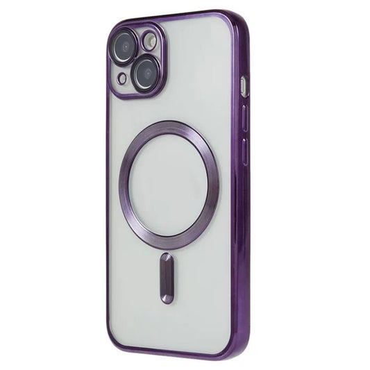 For iPhone 13 6.1 inch Magnetic Case WANLONFENG Full Protection Electroplated TPU Cover with Tempered Glass - TechGearPal