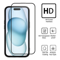 For iPhone 13 Pro 6.1 inch TPU Case WANLONFENG Drop-proof Clear Phone Cover with 2Pcs Tempered Glass Film - TechGearPal