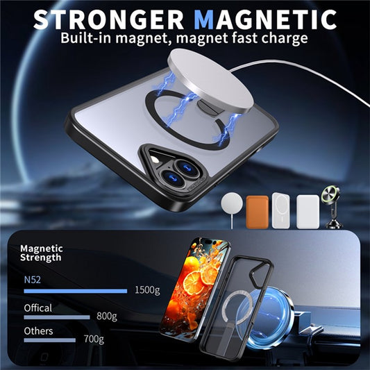 For iPhone 16 Case Compatible with MagSafe Kickstand TPU + Acrylic Phone Cover - TechGearPal