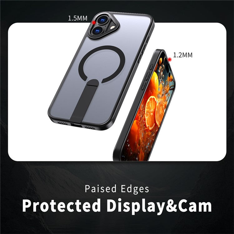 For iPhone 16 Case Compatible with MagSafe Kickstand TPU + Acrylic Phone Cover - TechGearPal