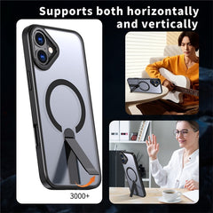 For iPhone 16 Case Compatible with MagSafe Kickstand TPU + Acrylic Phone Cover - TechGearPal