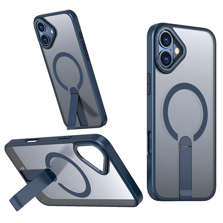 For iPhone 16 Case Compatible with MagSafe Kickstand TPU + Acrylic Phone Cover - TechGearPal