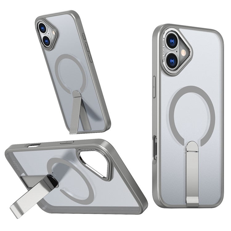 For iPhone 16 Case Compatible with MagSafe Kickstand TPU + Acrylic Phone Cover - TechGearPal