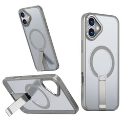 For iPhone 16 Case Compatible with MagSafe Kickstand TPU + Acrylic Phone Cover - TechGearPal