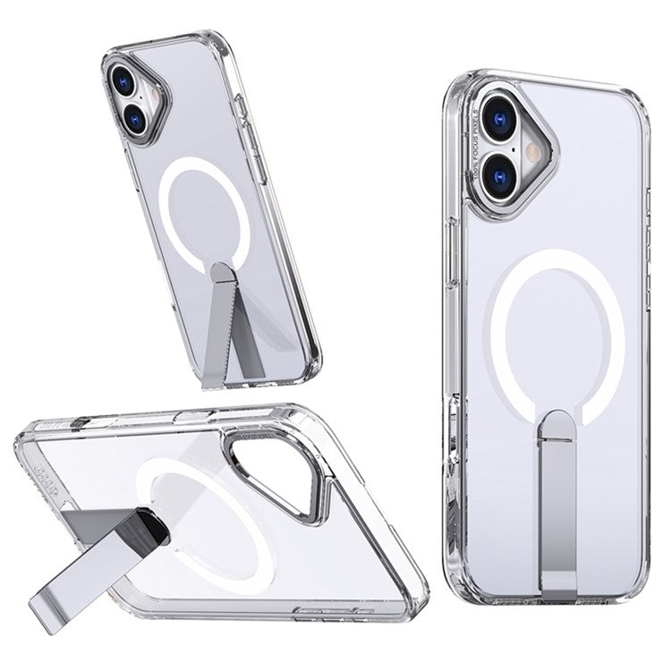 For iPhone 16 Case Compatible with MagSafe Kickstand TPU + Acrylic Phone Cover - TechGearPal