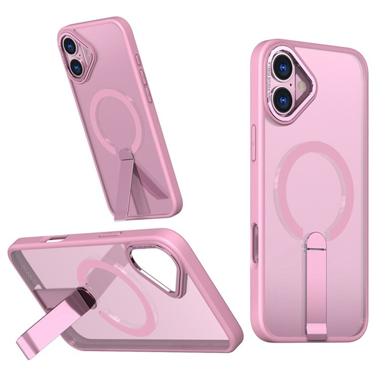 For iPhone 16 Case Compatible with MagSafe Kickstand TPU + Acrylic Phone Cover - TechGearPal