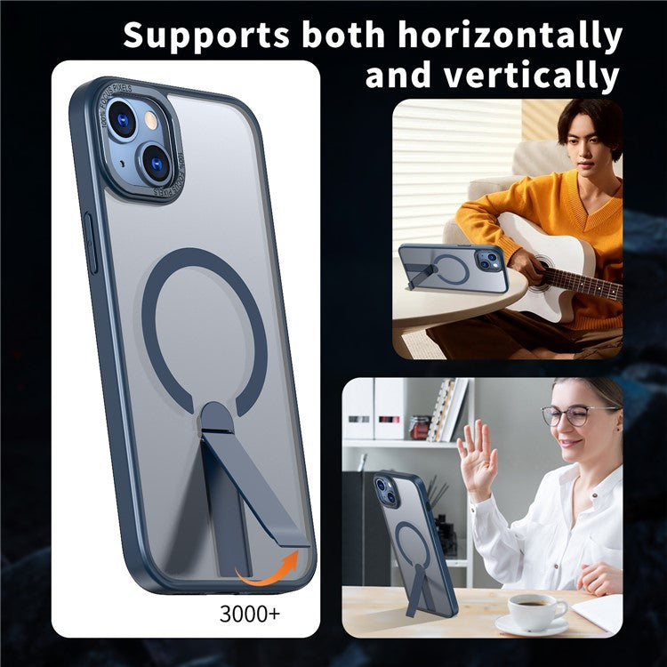 For iPhone 14 / 13 Case Compatible with MagSafe Kickstand TPU + Acrylic Phone Cover - TechGearPal