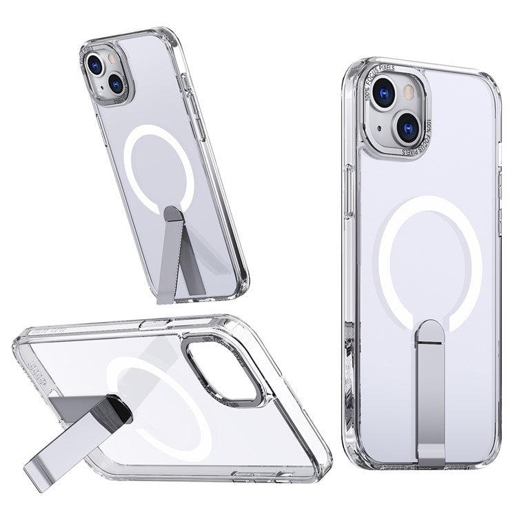 For iPhone 14 / 13 Case Compatible with MagSafe Kickstand TPU + Acrylic Phone Cover - TechGearPal