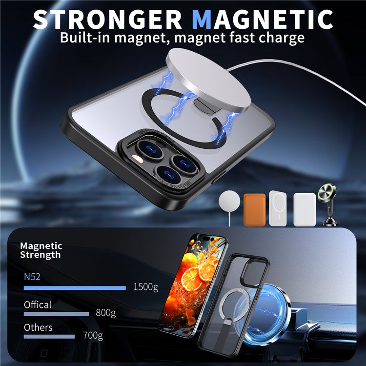 For iPhone 14 Pro Max Case Compatible with MagSafe Kickstand TPU + Acrylic Phone Cove - TechGearPal