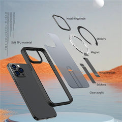 For iPhone 14 Pro Max Case Compatible with MagSafe Kickstand TPU + Acrylic Phone Cove - TechGearPal