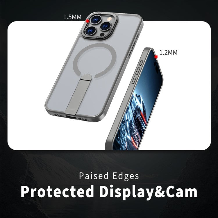 For iPhone 14 Pro Case Compatible with MagSafe Kickstand TPU + Acrylic Phone Cover - TechGearPal