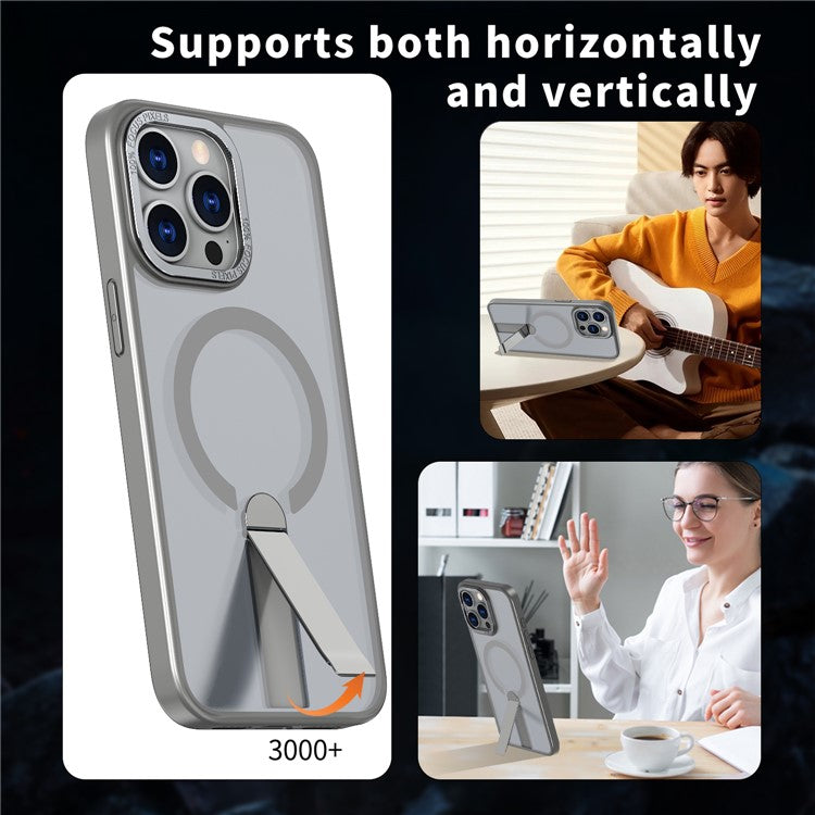 For iPhone 14 Pro Case Compatible with MagSafe Kickstand TPU + Acrylic Phone Cover - TechGearPal