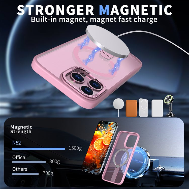 For iPhone 13 Pro Case Compatible with MagSafe Kickstand TPU + Acrylic Phone Cover - TechGearPal