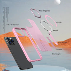 For iPhone 13 Pro Case Compatible with MagSafe Kickstand TPU + Acrylic Phone Cover - TechGearPal