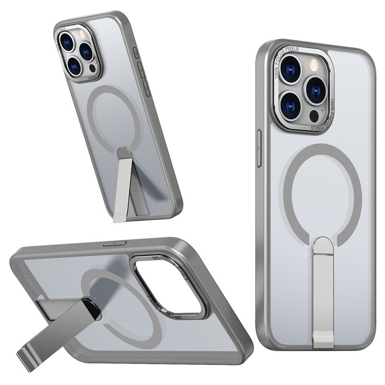 For iPhone 13 Pro Case Compatible with MagSafe Kickstand TPU + Acrylic Phone Cover - TechGearPal