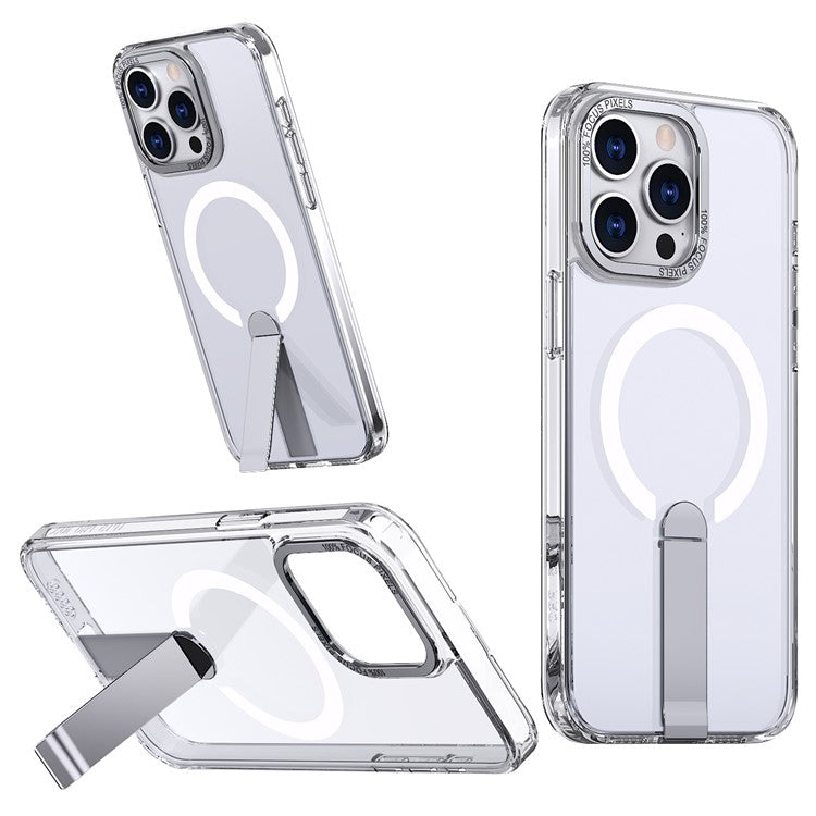 For iPhone 13 Pro Case Compatible with MagSafe Kickstand TPU + Acrylic Phone Cover - TechGearPal