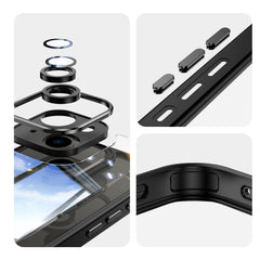 For iPhone 14 TPU Case WANLONFENG Shockproof Clear Phone Cover with Tempered Glass Film - TechGearPal